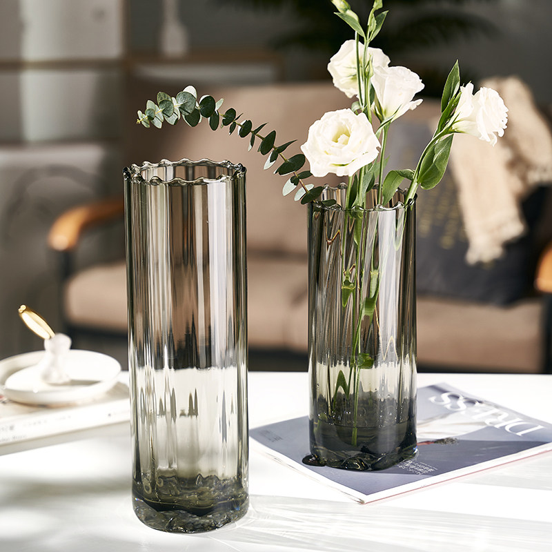 New Ins Wind Vase Hydroponic Rich Bamboo Creative Flowers Flower Arrangement Swing Pieces Home Living Room Transparent Glassware