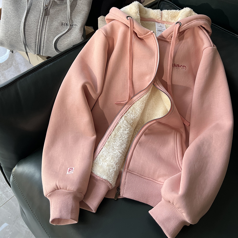 Velvet keep warm winter hoody, fleece cardigan for leisure, 2023, increased thickness, oversize Velvet keep warm winter hoody, fleece cardigan for leisure, 2023, increased thickness, oversize