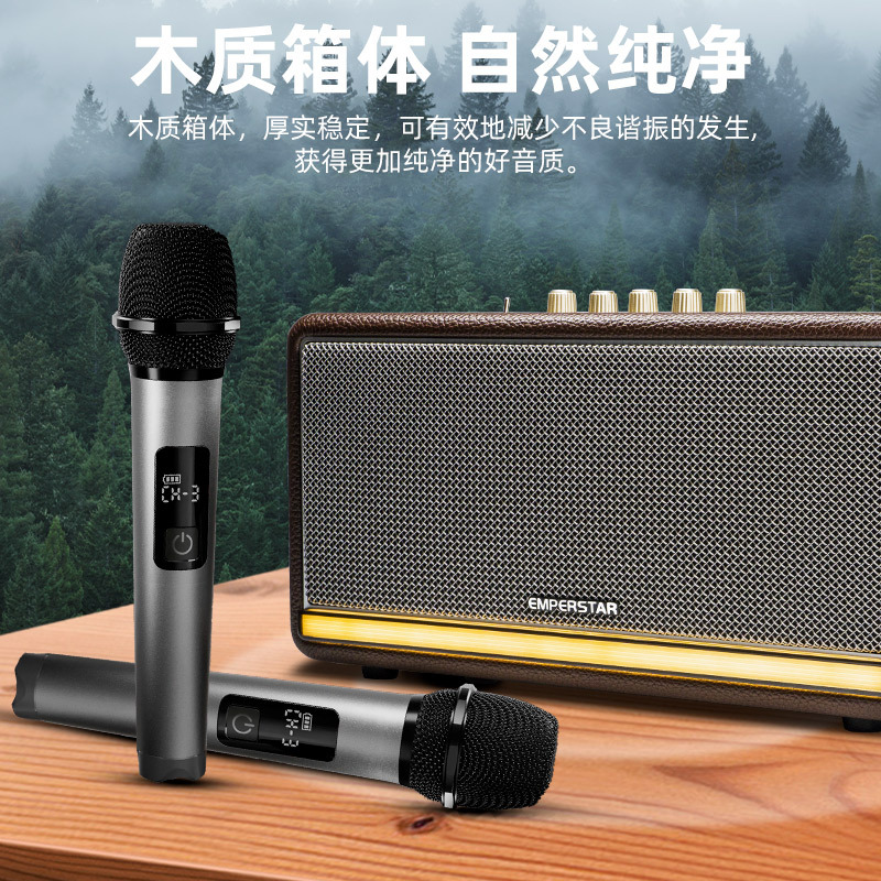 Q63 Home Wireless Bluetooth Portable Retro High-End Heavy Bass Speaker with Microphone, Outdoor Charging, Long Battery Life