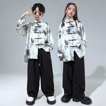 Male and female Chinese Wind Performance Hip Hop Street Dance Dance Suit Hiphop Few Pediatrics Suit Students Performance Costumes