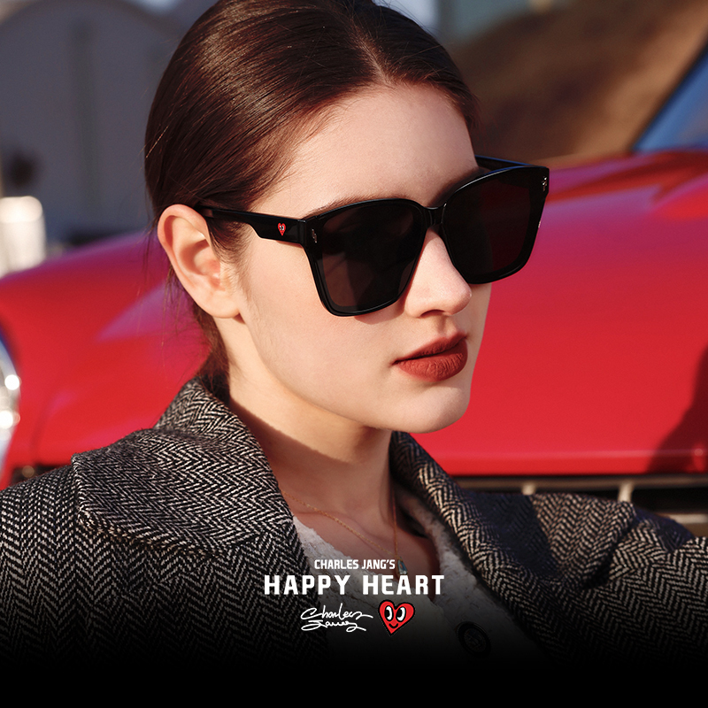 Charles Heart-Shaped Polarized Sunglasses for Women, High-End Gm Style Large Frame Sunglasses, Sun Protection, Uv Protection, Driving Glasses Charles Heart-Shaped Polarized Sunglasses for Women, High-End Gm Style Large Frame Sunglasses, Sun Protection, Uv Protection, Driving Glasses