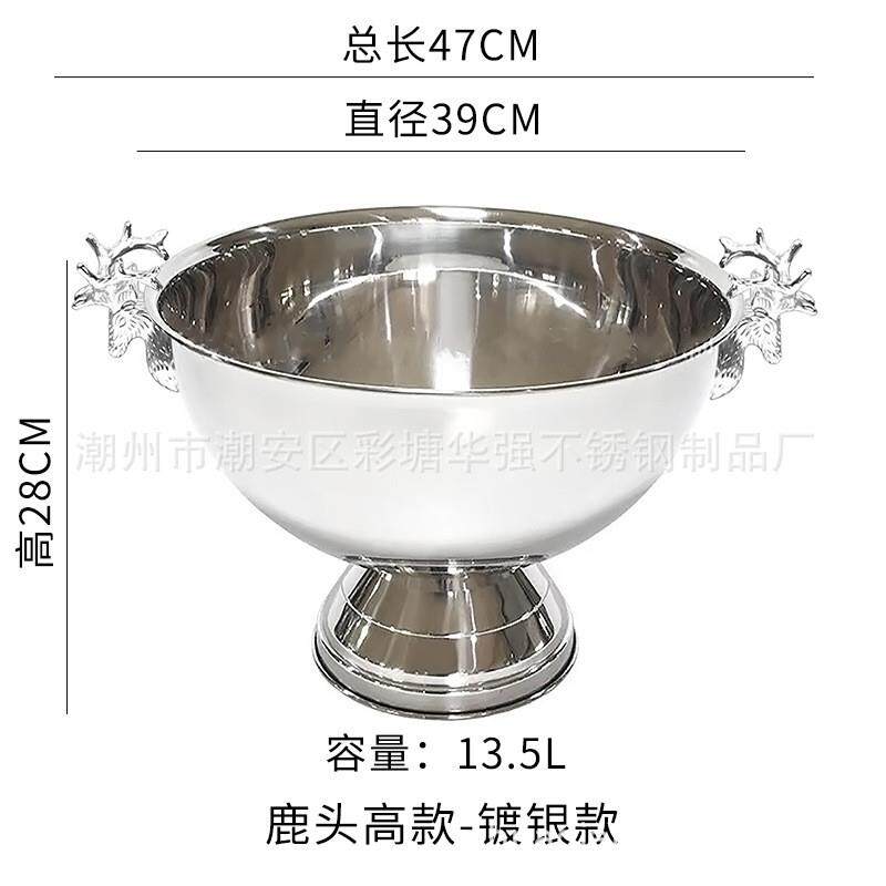 源头商用不锈钢冰盆冰桶酒店K酒吧娱乐会所香槟桶红酒桶