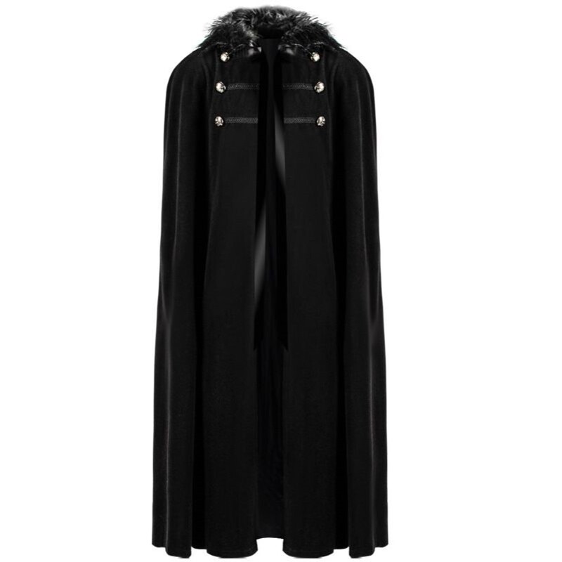 Amazon Wish Halloween Men's and Women's Woolen Coats Retro Solid Color Steampunk Cloaks and Capes in Stock