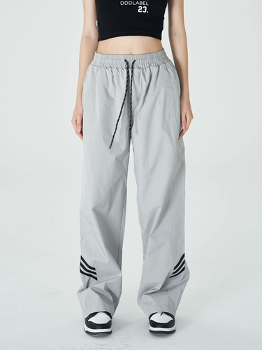 Черные быстросохнущие брендовые штаны подходит для мужчин и женщин, повседневные брюки, в американском стиле, свободный прямой крой