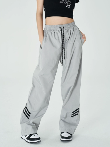 Черные быстросохнущие брендовые штаны подходит для мужчин и женщин, повседневные брюки, в американском стиле, свободный прямой крой