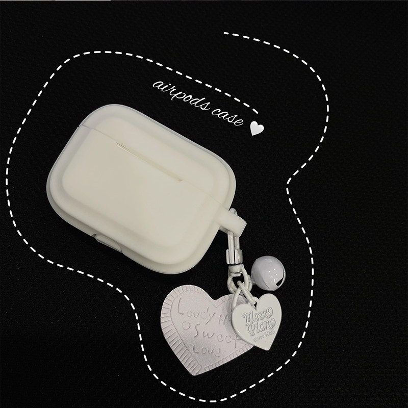Peach shell ins minimalist white loving pendant applicable airpods protection shell airpodspro headphone protective sleeve 3 Apple wireless Bluetooth headphone case airpods2 new