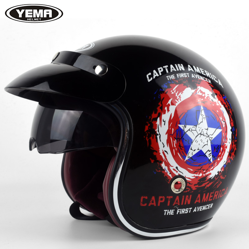 Mustang electric car helmet men and women summer personality cool half-covered off-road locomotive four seasons universal Harley helmet