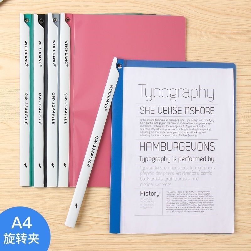 Folder Bookware Fixed Paper Learning Supplies Clip Bookware Subtriangle Folder Swivel Folder No Nails Book Machine Information