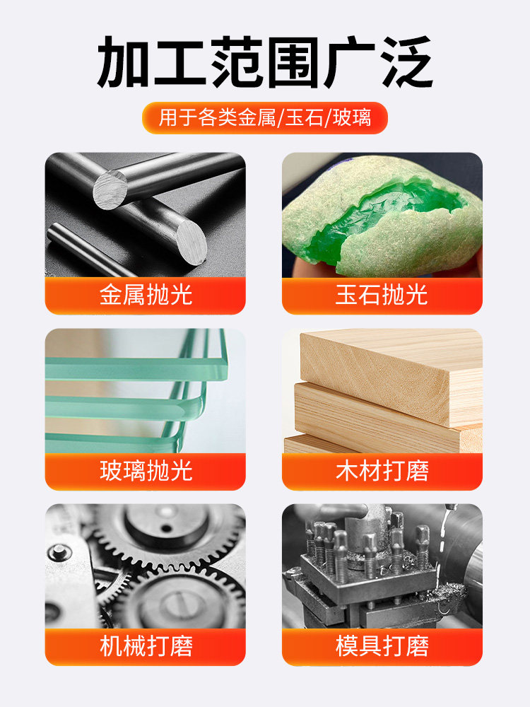 Large White Shark Rubber Grinding Head Cylindrical Peach-Shaped 3mm Shank Air Grinder Rubber Metal Wood Polishing Soft Grinding Head