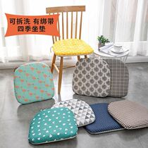 Arc Dining Chair Cushions Day Style Cotton Linen Season Mat Cloth Art Table Chair Cushion Breathable Thickened Fart Cushion Stool Mat