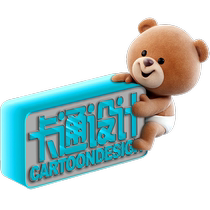 3D cartoon image mascot IP design 3D modeling rendering WeChat emoticon package 3D animation production