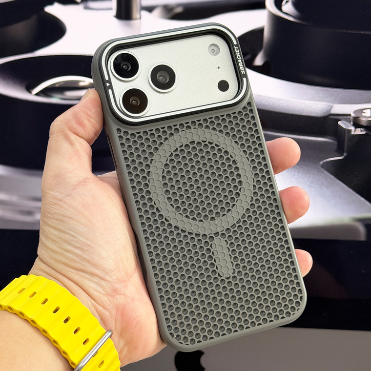 Honeycomb Perforated iPhone Minimalist Stand Heat dissipation iPhone Case for iPhone 11 - 17 - view 18