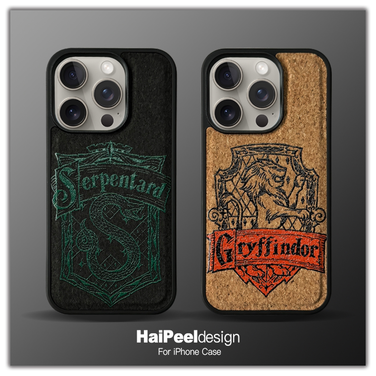 Harry Potter Slytherin Gryffindor Cork & Textured iPhone Case