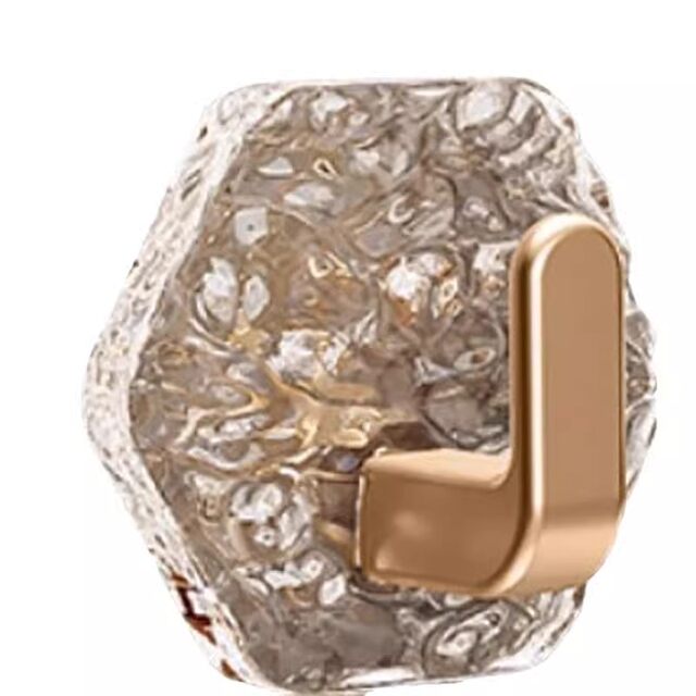 Light luxury glacier hook without punching, strong load-bearing adhesive, traceless kitchen door, bathroom wall hook with water ripples