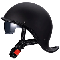 Casque de motocycles rétro-croisières semi-casques homme et femme louche dété pedale personnalité respirable moteur de locomotive voiture de bouteille électrique