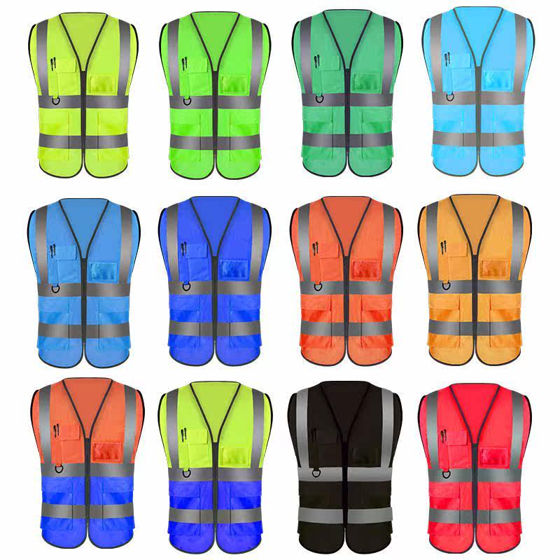 High-speed road and bridge engineering construction site reflective vest custom-made work clothes construction reflective vest printing