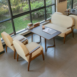Commercial Coffee Shop Table and Chair Combination Milk Tea Shop Dessert Shop Bar Card Seat Negotiation Casual Reception Homestay Sofa Chair