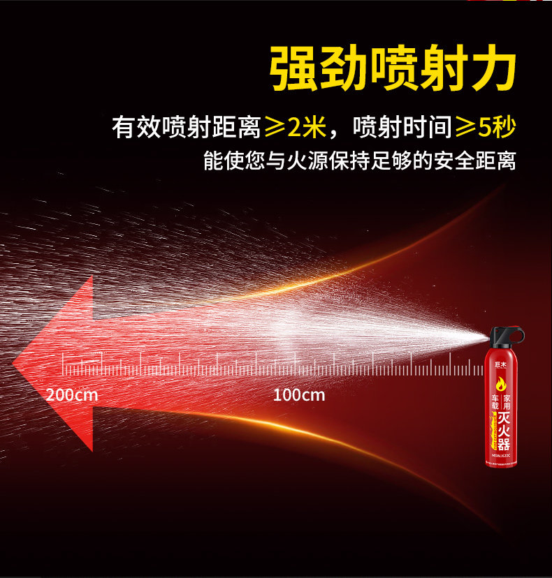 Water-based fire extinguisher for vehicle-mounted private car household high temperature resistant explosion-proof portable 3C certified fire-fighting genuine goods small