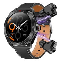 Высокий качество качества с двойным заголовком многофункциональные часы-черная кожа