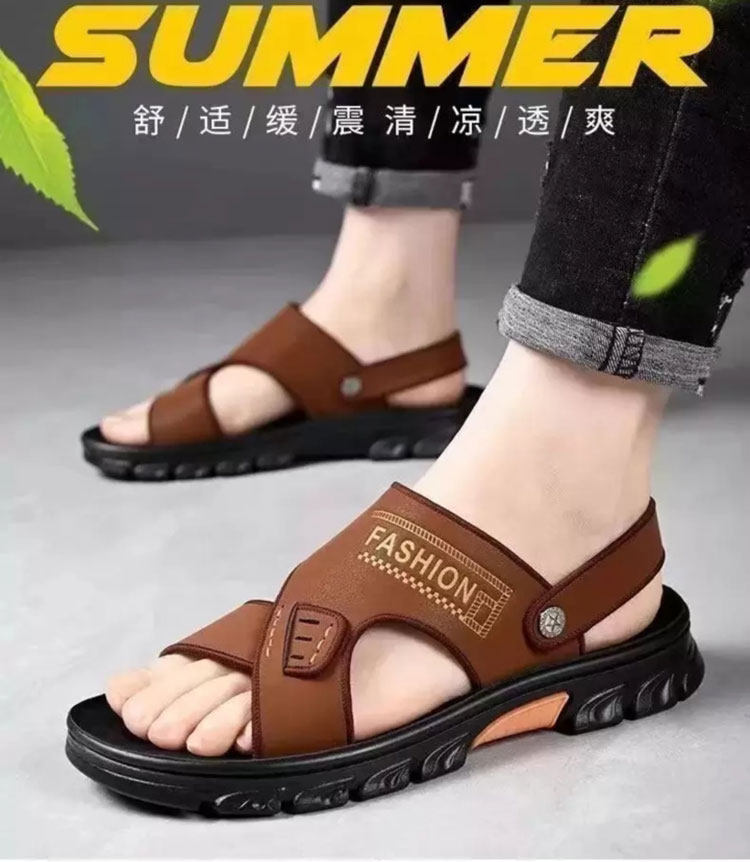 Летние нескользящие босоножки, мужские спортивные тапочки, пляжная обувь, размер 