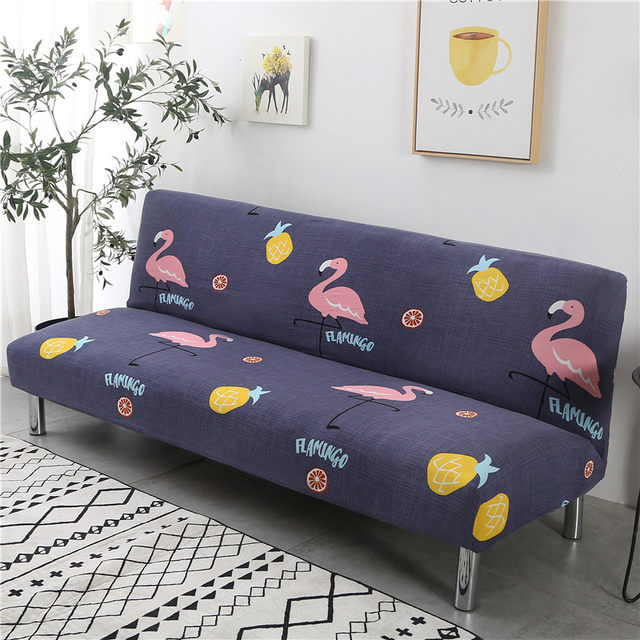 Anti-slip full cover sofa bed cover simple folding armless all-inclusive sofa cover simple modern fabric universal cover