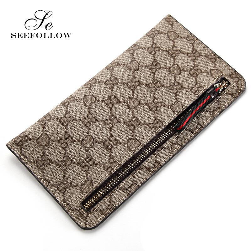European and American Classic Printed Unisex Wallet, Women's Thin Long Wallet, Zipper Coin Purse, Women's Clutch Bag European and American Classic Printed Unisex Wallet, Women's Thin Long Wallet, Zipper Coin Purse, Women's Clutch Bag