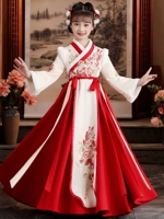 Демисезонное ханьфу, детский пуховик, платье, юбка, коллекция 2023, увеличенная толщина, китайский стиль