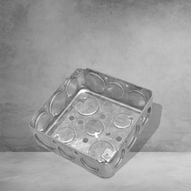 Beauty Label 52151 Megauge galvanized junction box metal bottom case 20 points 25 switch socket box Ming mounted dark case