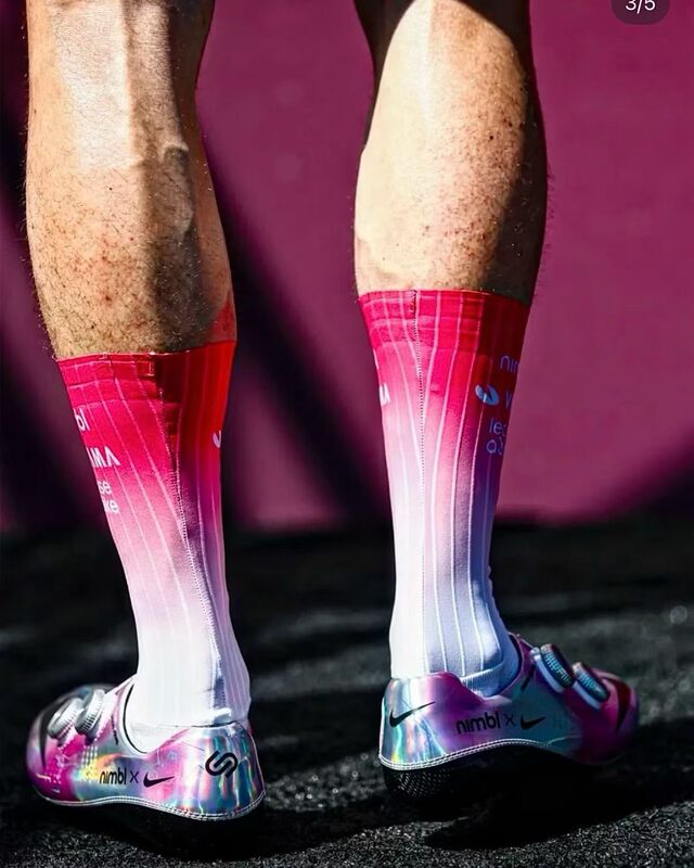 Italian Nimbl Ultimate Ultra-Light Road Bike Cycling Full Carbon Fiber Cleat Shoes Nike Collaboration Giro D'Italia