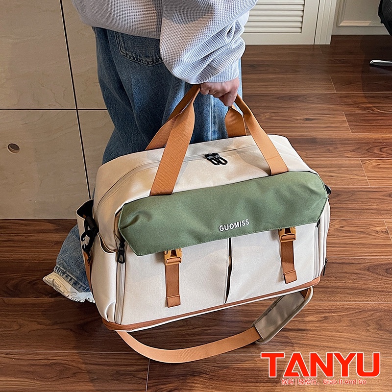 Trendy Brand Large-Capacity Travel Bag, Short-Distance Business Trip Hand Luggage Bag, Maternity Bag, Dry and Wet Separation Gym Bag