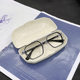 Gray plastic glasses frame storage box transparent