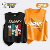 [Жилет из чистого хлопка, 2 шт.] Черный/S Четыре Gnubi-Оранжевый/S Граффити Китай