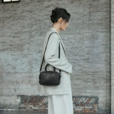 裘真 Кожаная сумка на одно плечо, портативная сумка через плечо, из натуральной кожи