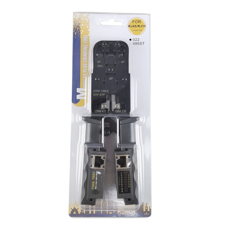 022 with Tester for Measuring Lines 8P6P4P Multifunctional Ratchet Rj45/12/11 Crystal Head Network Cable Pliers 022 with Tester for Measuring Lines 8P6P4P Multifunctional Ratchet Rj45/12/11 Crystal Head Network Cable Pliers