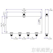 PD-0 2 0 4-4S 200-400MHz 30W SMA RF one-to-four power splitter One-year warranty