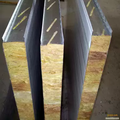 Rock wool color steel plate fireproof color steel plate color steel plate partition wall factory direct sales