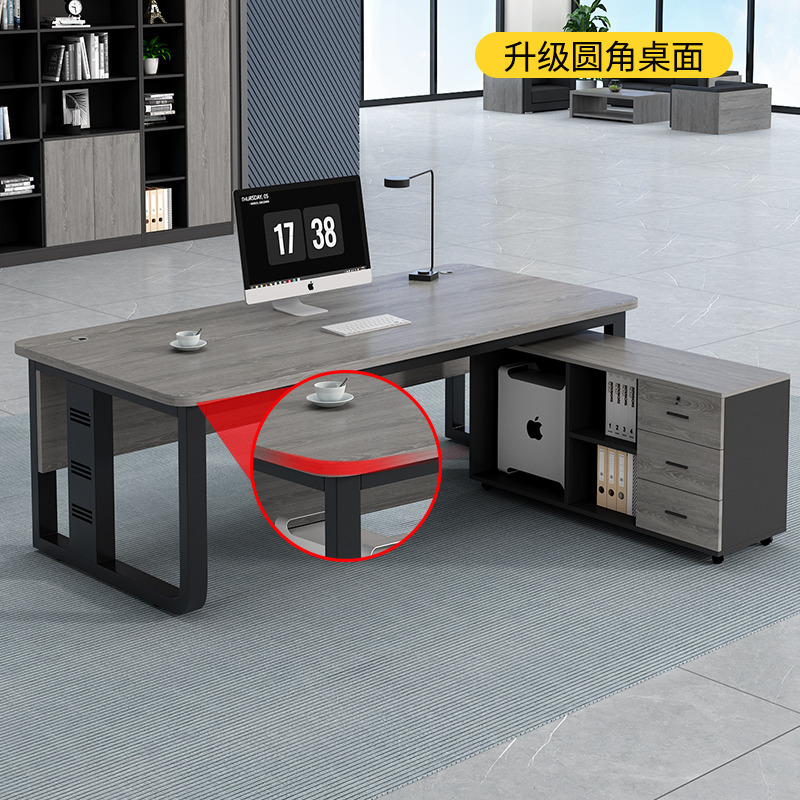Office Desk, Boss Desk, Simple Modern Desktop Computer Desk, Home Desk, Office Staff Desk and Chair Set