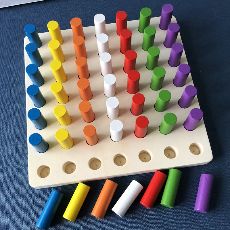 Feeling unified teaching tool baby pairing with stick sequence number cognitive early teaching young children 1 - 3 years old color classification