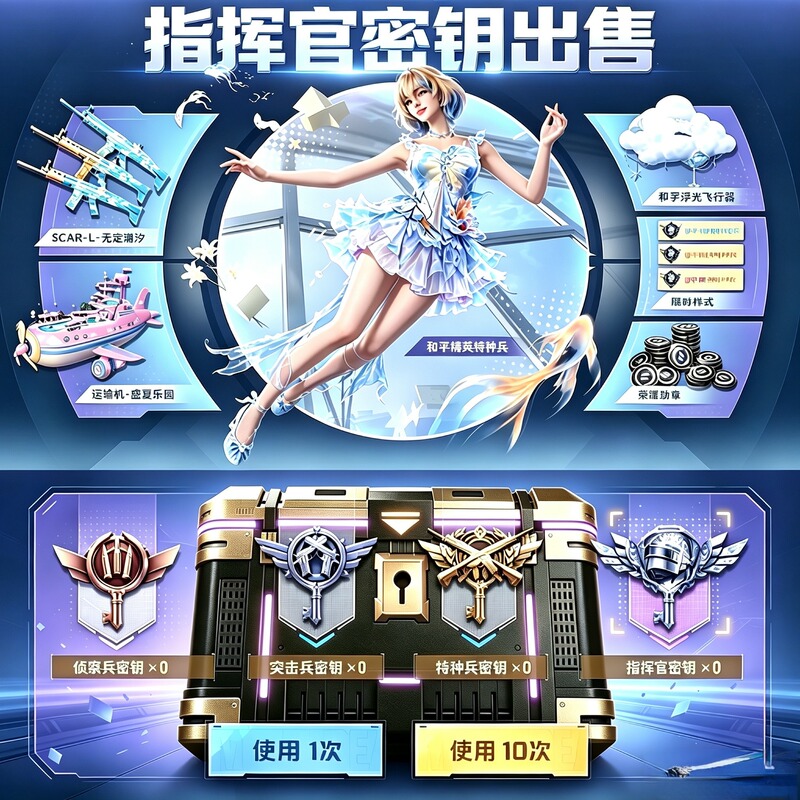 Peace Elite Commander Key Special Forces Scout Hidden Edition Dream Fragment Floating Light Treasure Gift Box Gift