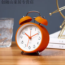 Alarme horloge plus fort réveil étudiants utilisent des garçons pour se lever chambre à coucher charme de lhorloge orange charme orange (frosté