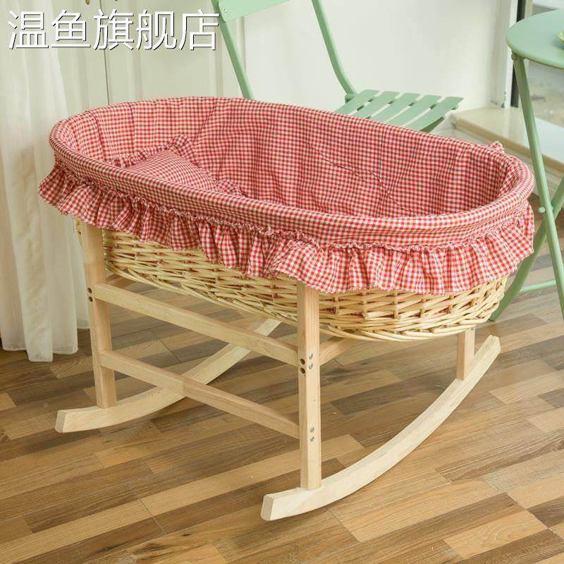 Old-fashioned cradle crib old-fashioned rocking nest traditional baby cradle comfort bamboo sleeping basket bed sleep warm basket