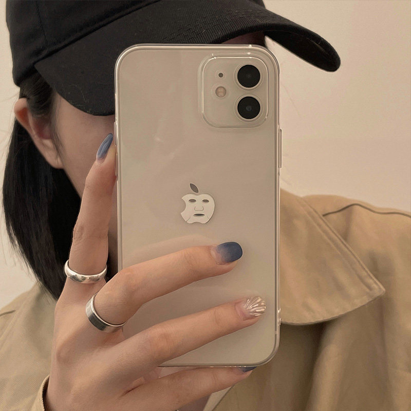 Fun to blame minimalist mask applicable iPhone11 Apple 12promax mobile phone protection shell 13 x xs xr female xsmax anti-fall 7 8plus silicon