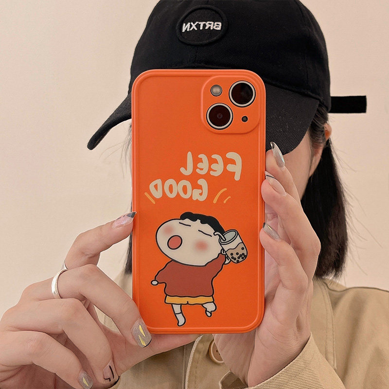 Cute cartoon crayon small new application iPhone11 Apple 12promax mobile phone protection shell 13 x xs xr female xsmax anti-fall 7 8plus silicon
