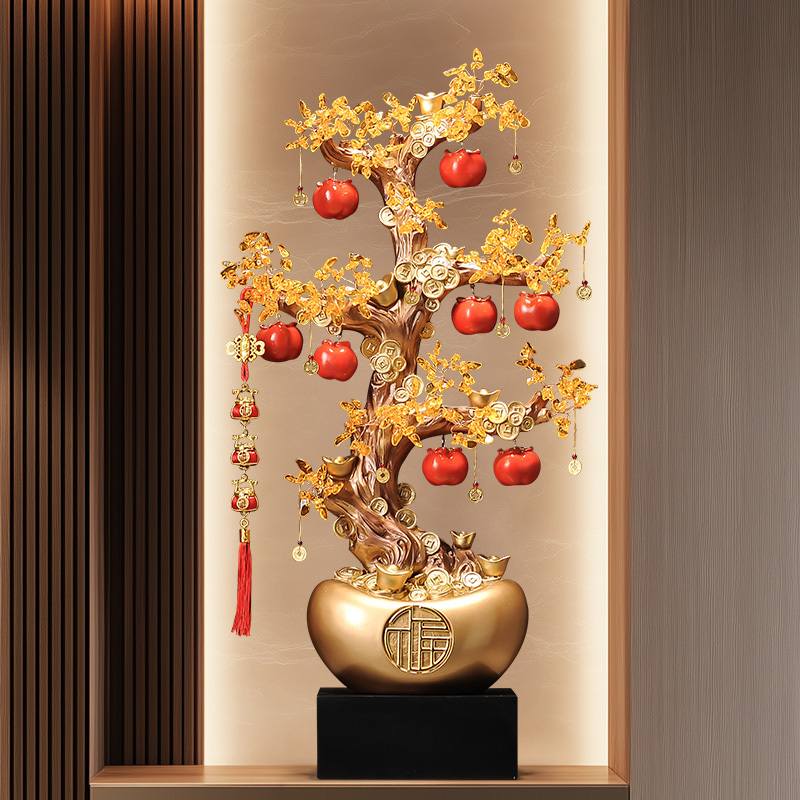 Money Tree for the Entrance Hall, Fortune-Attracting Ornament for Living Room and Office, Everything Goes Well, Floor-Standing Decoration, Housewarming Gift Money Tree for the Entrance Hall, Fortune-Attracting Ornament for Living Room and Office, Everything Goes Well, Floor-Standing Decoration, Housewarming Gift