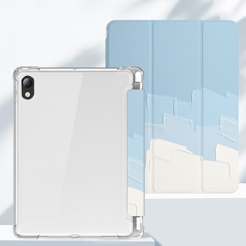 Applicable Lenovo Small new pad with pen slot pluss 11 inch transparent full package TB-J606F 607 flat triple fold shell 2021 flat padPro11 