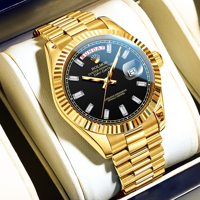 Swiss Genuine Rolex Watch Men's Automatic Mechanical Watch Black Ice Sugar Gambling Table Green Datejust Waterproof Luminous