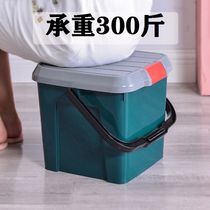 Fishing Bucket can sit people fishing boxes Live Fish Boxes Hardshell Wild Fishing Bucket Plastic Portable Thickened Fish Multifunction God