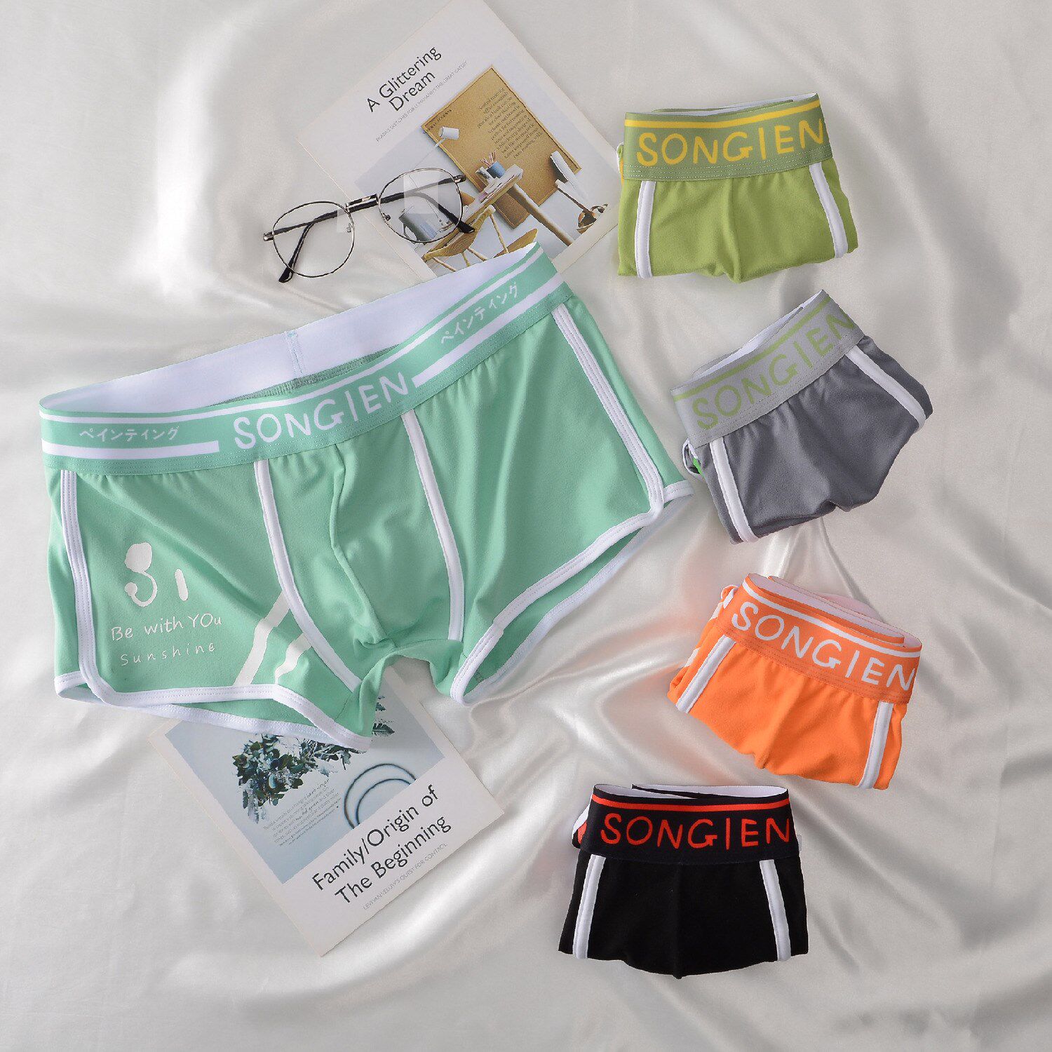 Underwear Boy Pants Student Trends Men's Four Corner Pants Men's Four Corner Pants Breathable Underwear Sexy Pants Head Summer