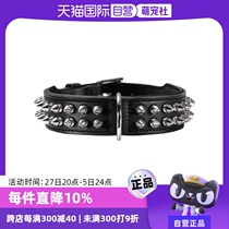 (Self-operated) German hunter Street Fighter rivet genuine leather dog collar medium and large dog cowhide collar pet dog
