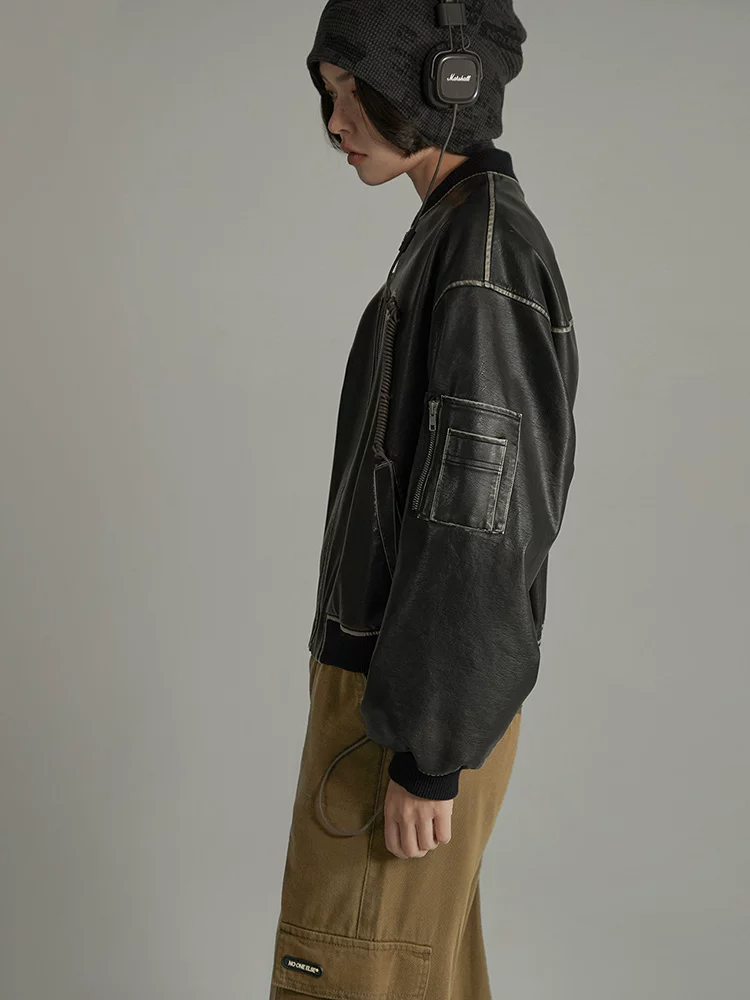 Универсальная демисезонная бейсбольная куртка, jacket, 2023, американский стиль, свободный крой
